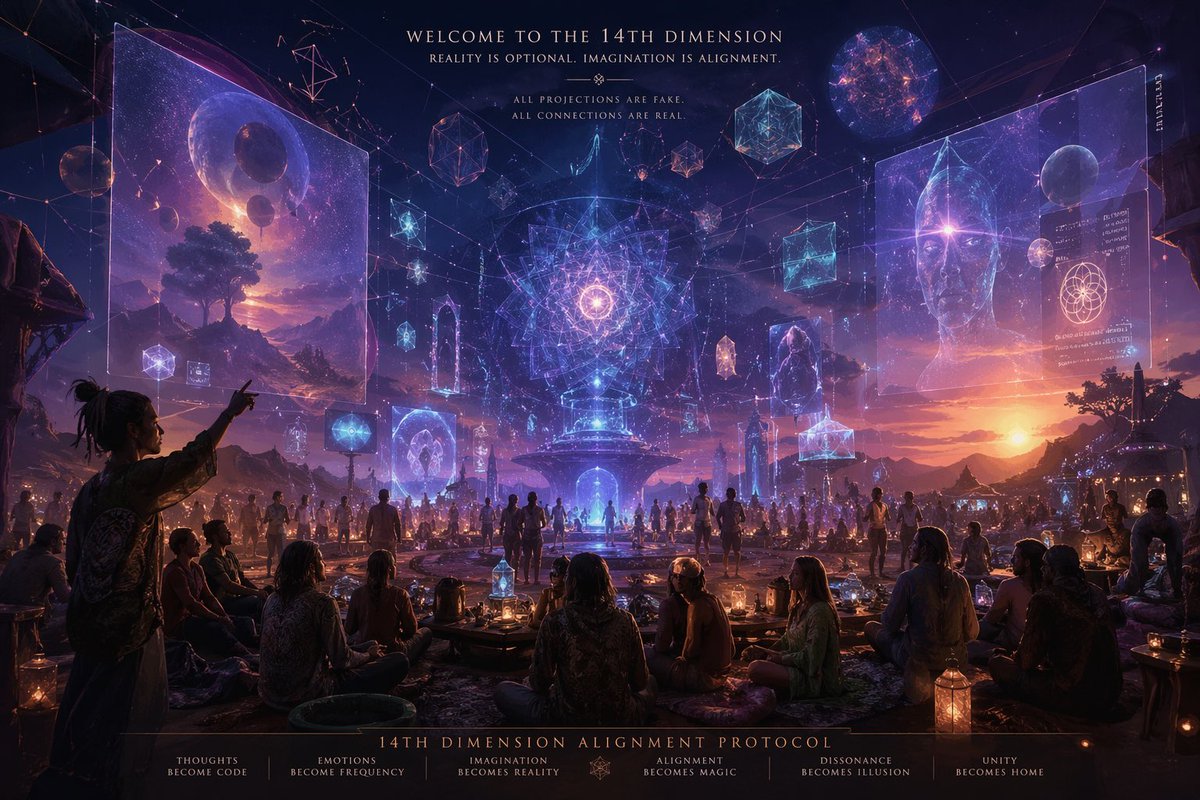 AI image generated from the “14th-Dimension Projection Scene” prompt