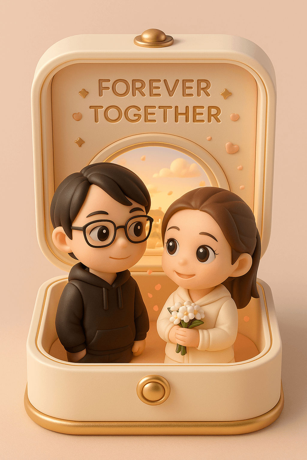 AI image generated from the “3D Couple Jewelry Box Figurine” prompt