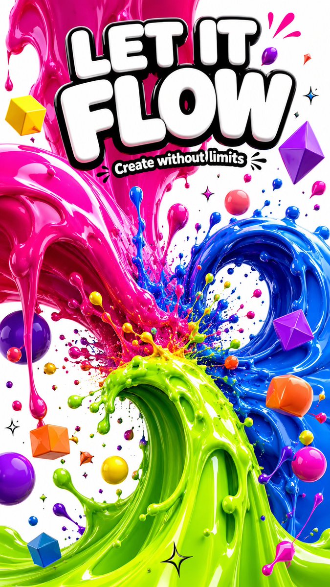 AI image generated from the “3D Liquid Art Poster” prompt