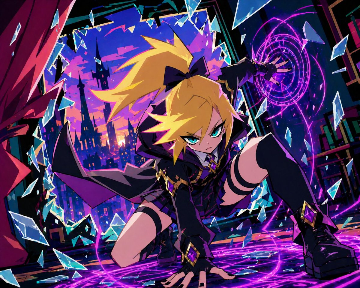 AI image generated from the “A dynamic anime illustration of a girl with spiky hair tied” prompt