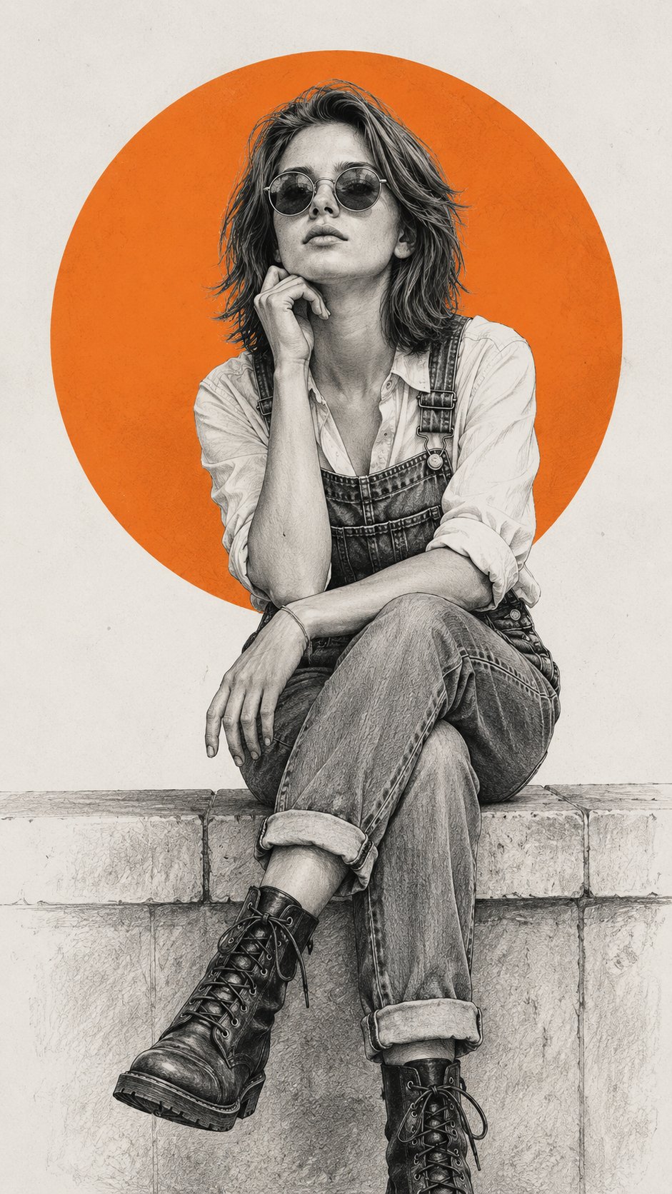 AI image generated from the “A high-detail digital illustration of a stylish woman sitting” prompt