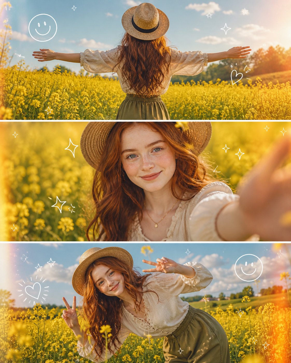 AI image generated from the “A high-quality 3-panel vertical photo collage of a stunning” prompt