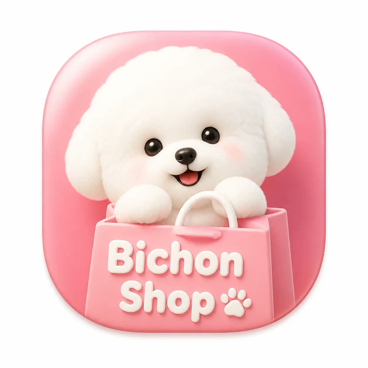 AI image generated from the “A macOS app icon for an app named 'Bichon Shop'” prompt