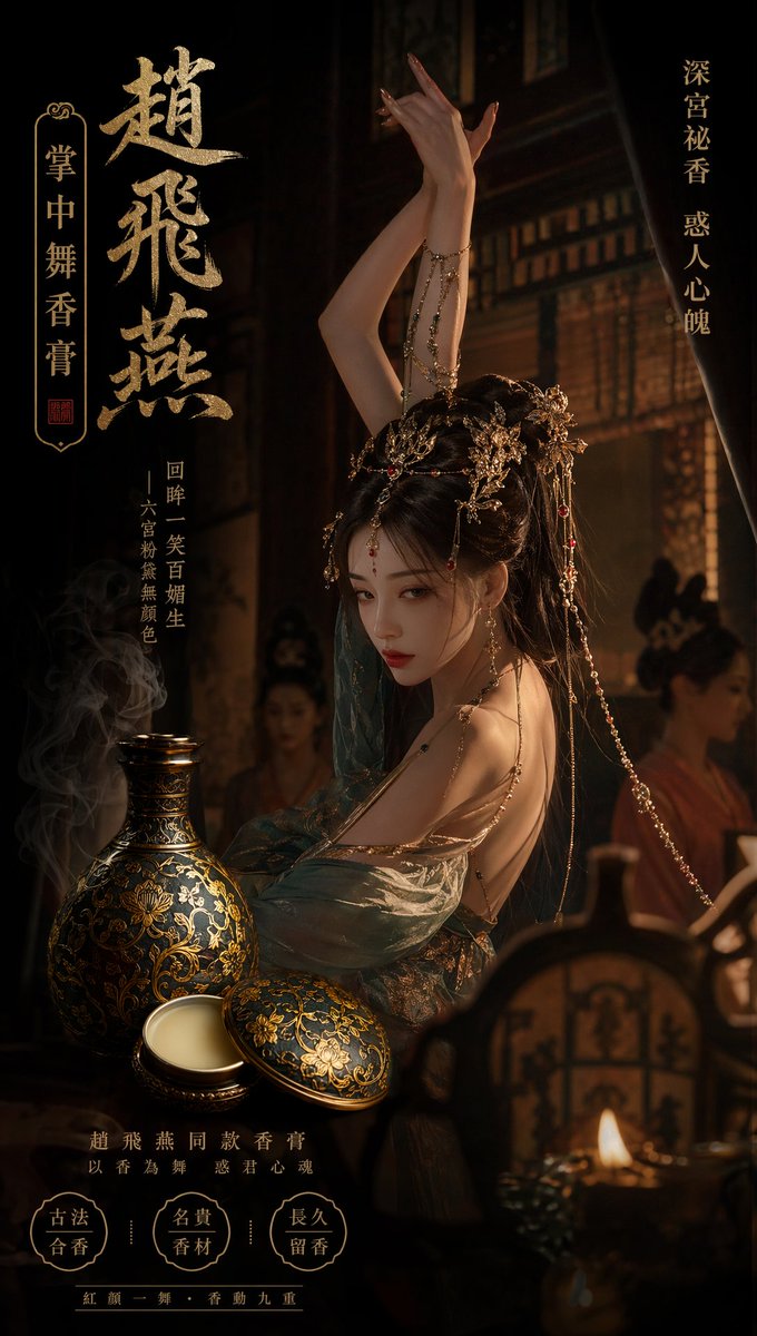 AI image generated from the “Ancient Palace Perfume Ad” prompt