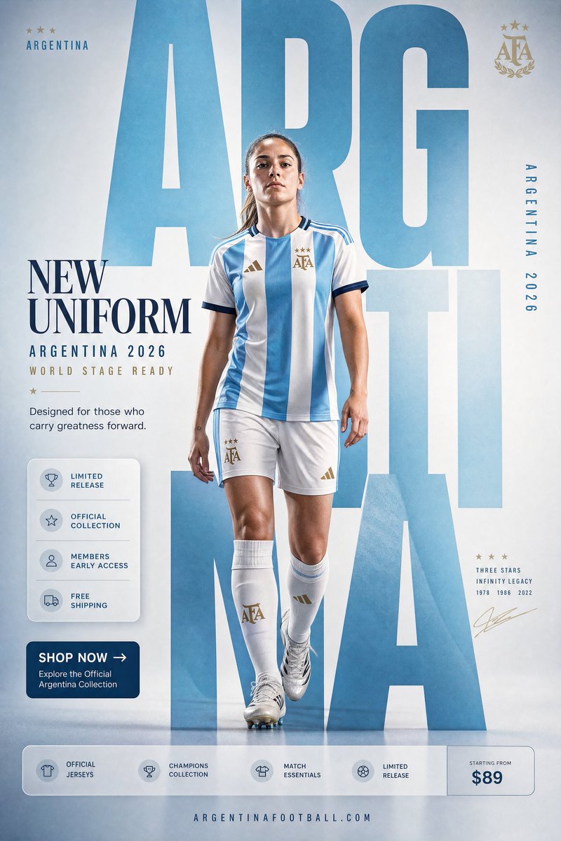 AI image generated from the “Argentina Football Uniform Promo” prompt