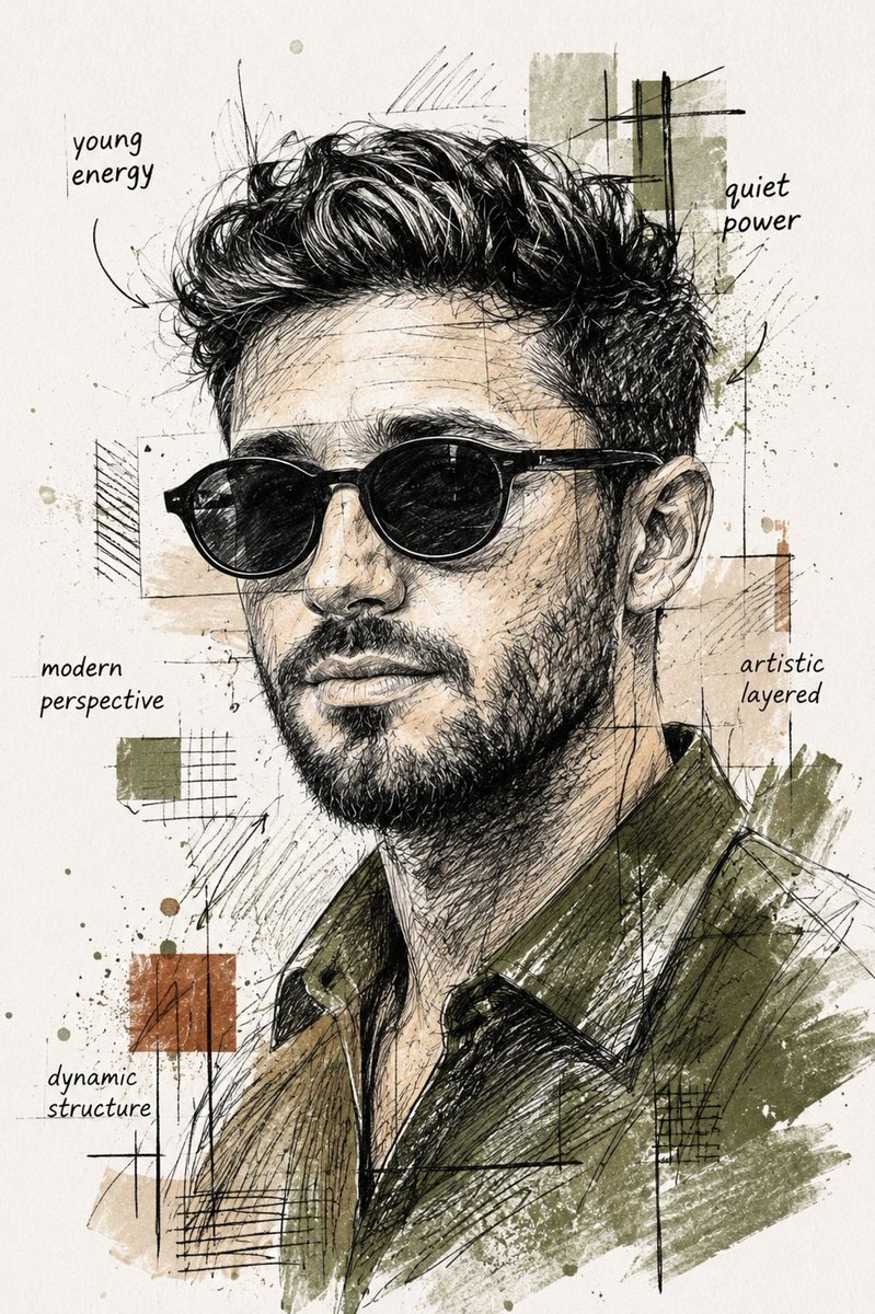 AI image generated from the “Artistic Sketch Portrait Young Man” prompt