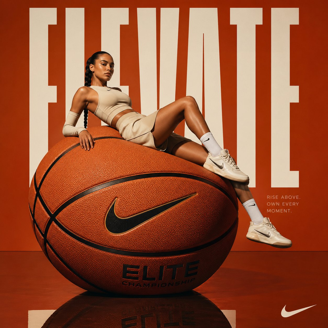 AI image generated from the “Avant-Garde Basketball Sculpture Sports Fashion Ad” prompt