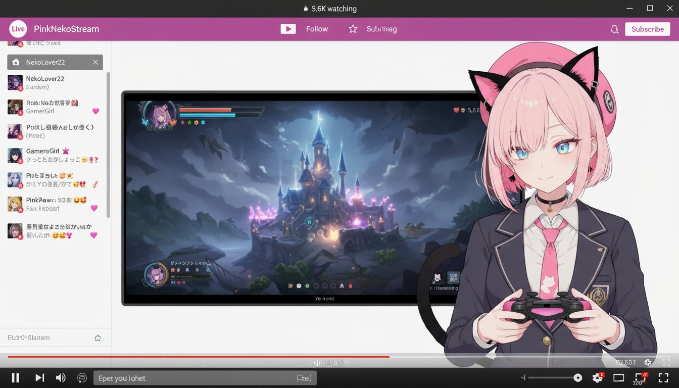 AI image generated from the “Become a Vtuber” prompt
