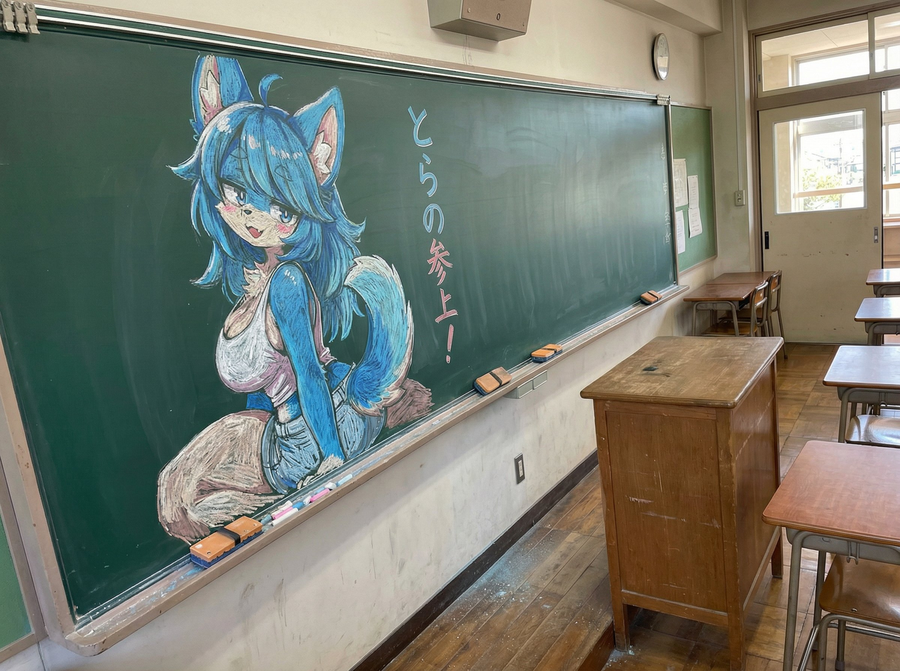 AI image generated from the “Blackboard Chalk Drawing” prompt