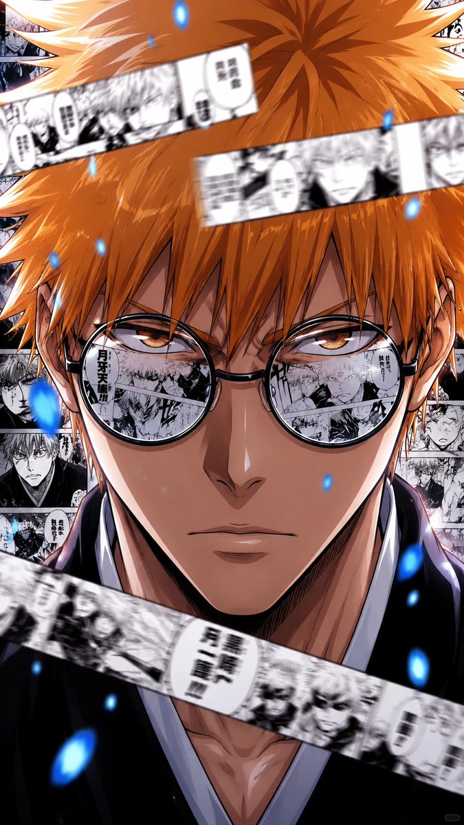 AI image generated from the “BLEACH Manga Collage Anime Poster” prompt