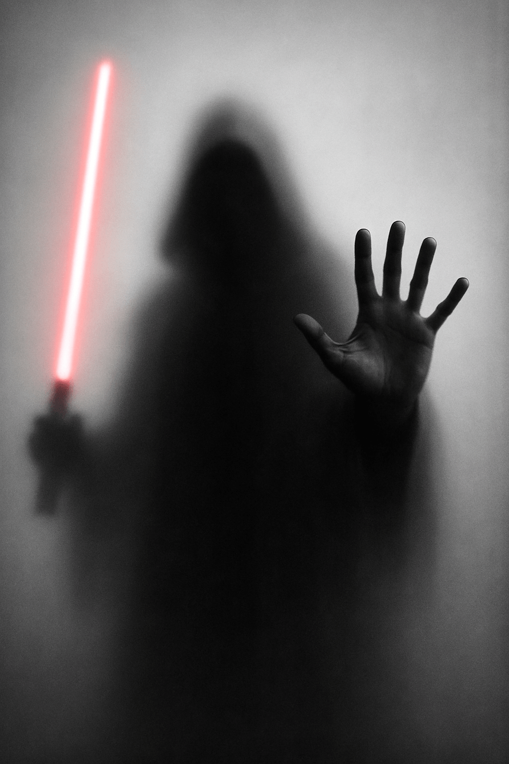 AI image generated from the “Blurred Silhouette Behind Frosted Glass” prompt
