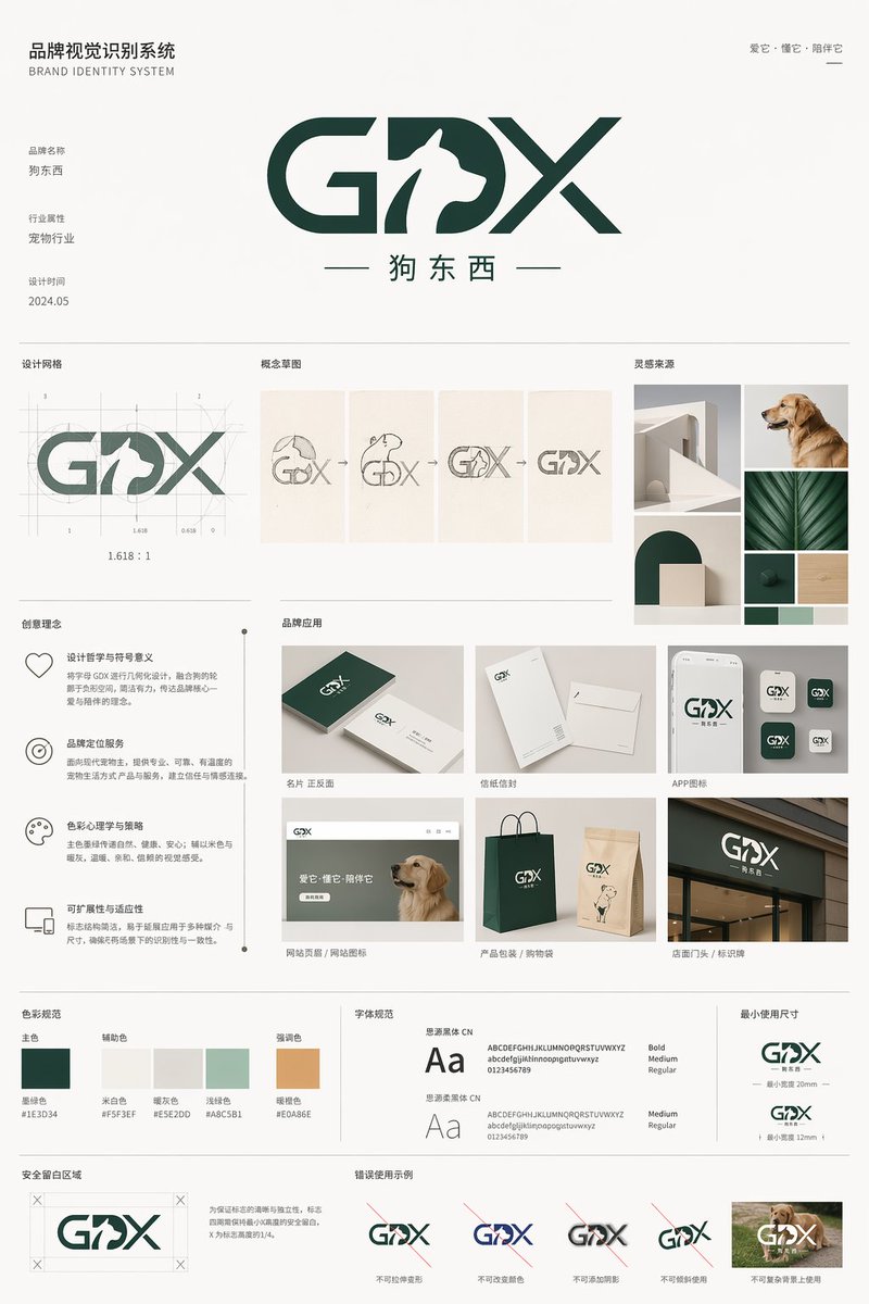 AI image generated from the “品牌视觉识别系统 BRAND IDENTITY SY” prompt