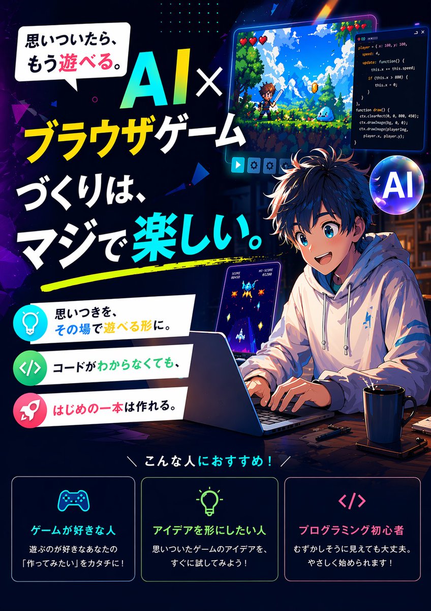 AI image generated from the “Browser Game Ad Creative Poster” prompt