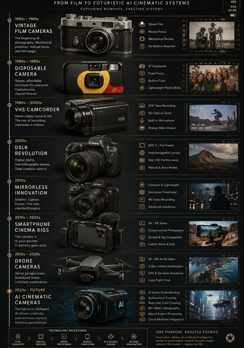 AI image generated from the “Camera Evolution Timeline Poster” prompt