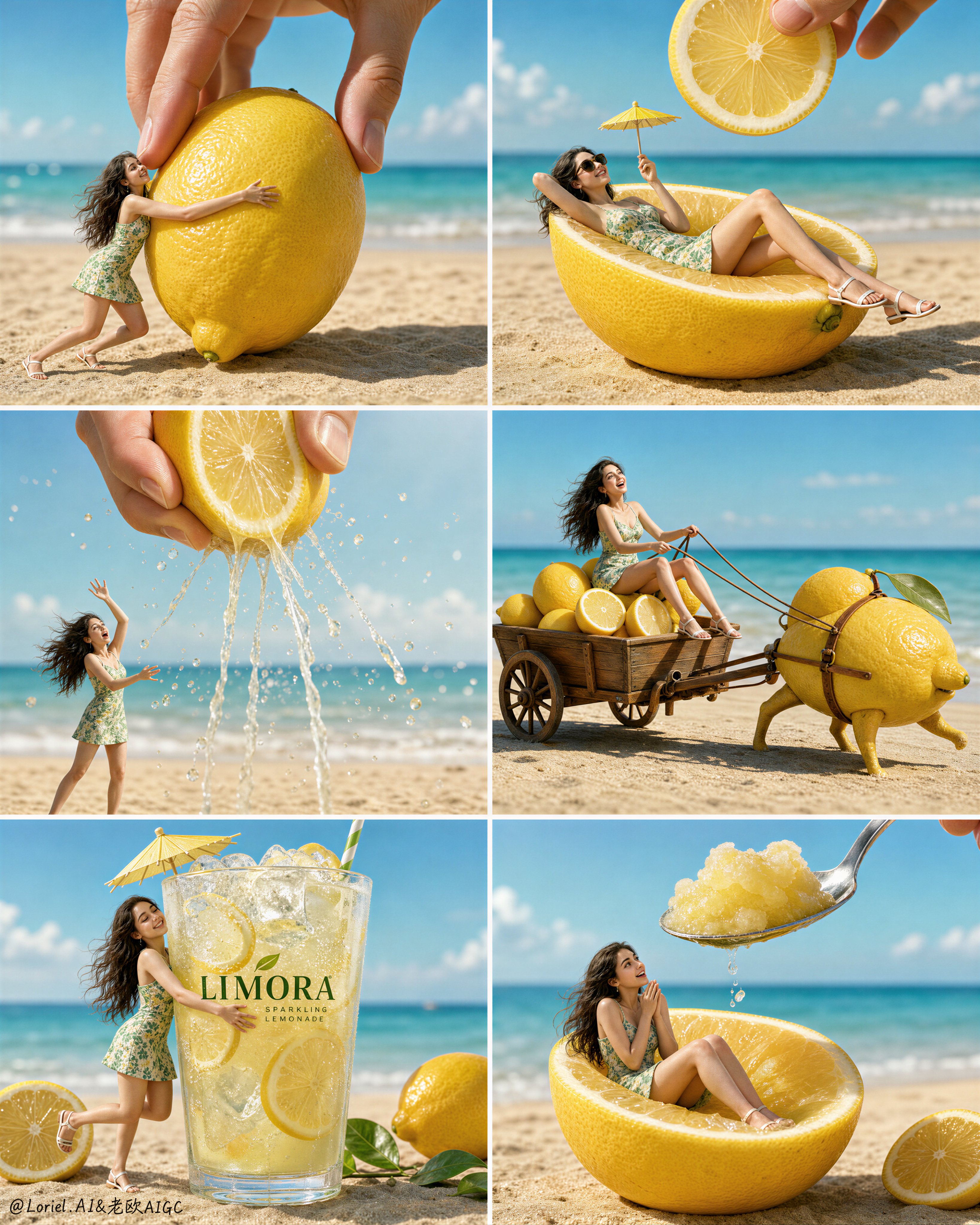 AI image generated from the “Cannes-level premium summer beverage campaign poster for a” prompt