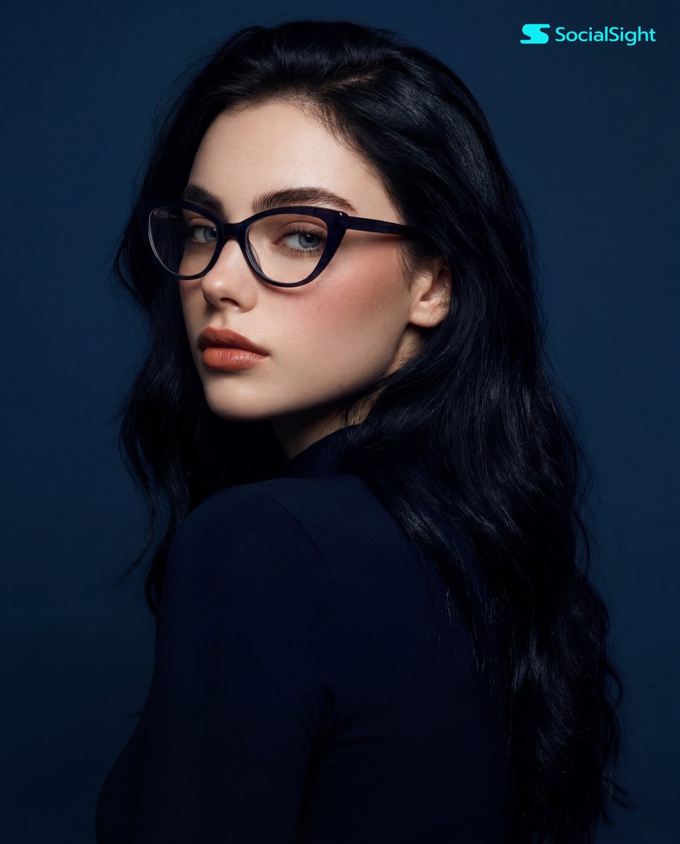 AI image generated from the “Cat-Eye Glasses Fashion Portrait” prompt