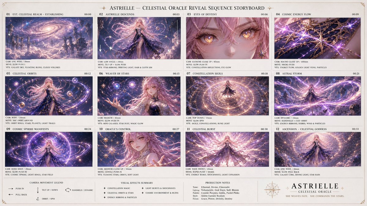 AI image generated from the “Celestial Fantasy Oracle Storyboard” prompt