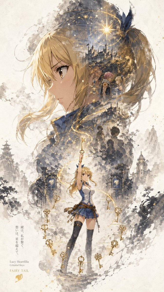 AI image generated from the “Character key visual poster with silhouette collage” prompt