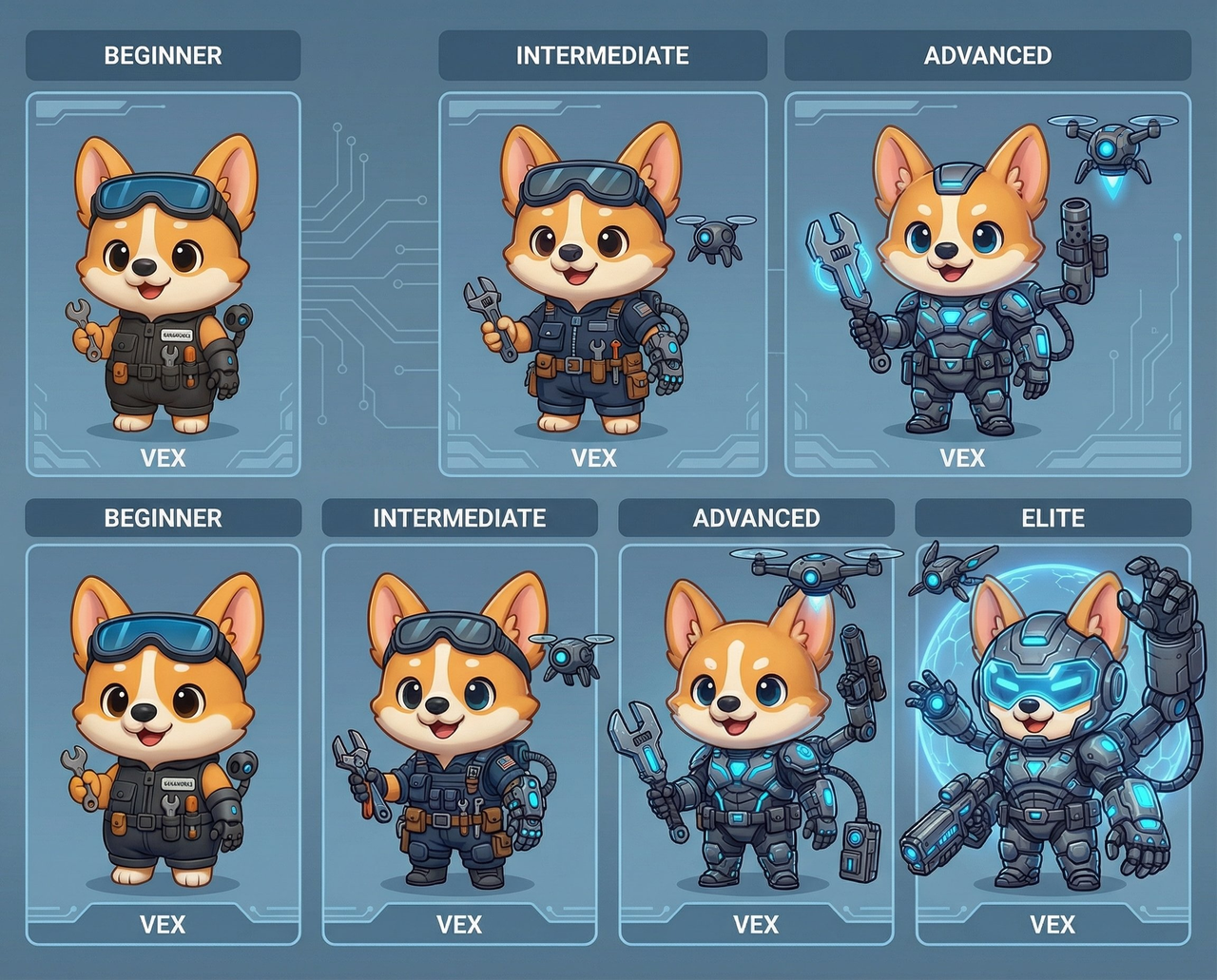 AI image generated from the “Character Level Evolution” prompt