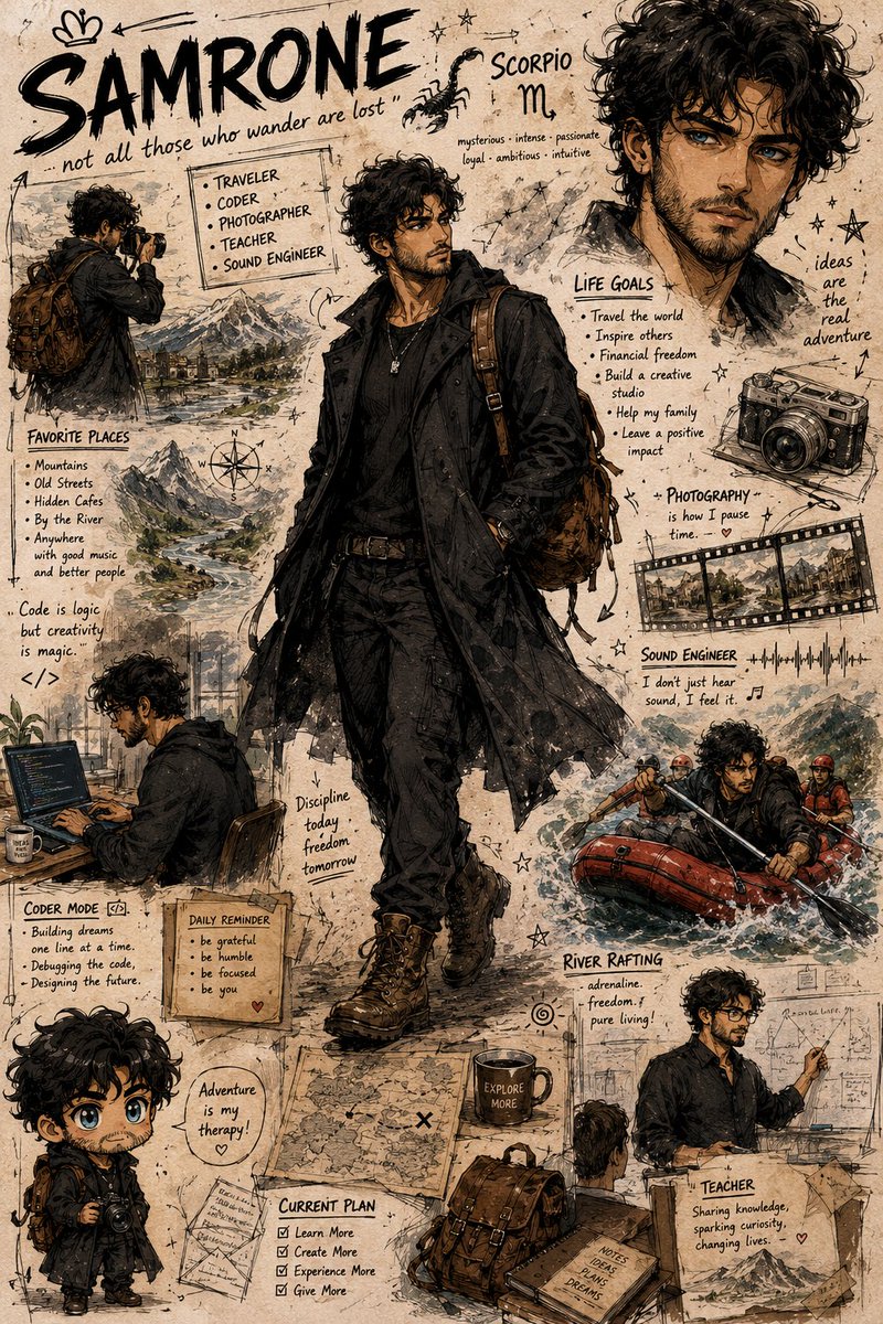 AI image generated from the “Character Profile Sheet” prompt