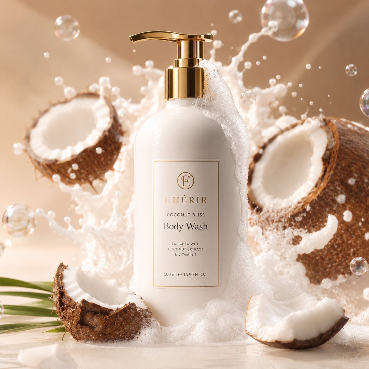 AI image generated from the “Coconut Paradise Skincare Ad” prompt