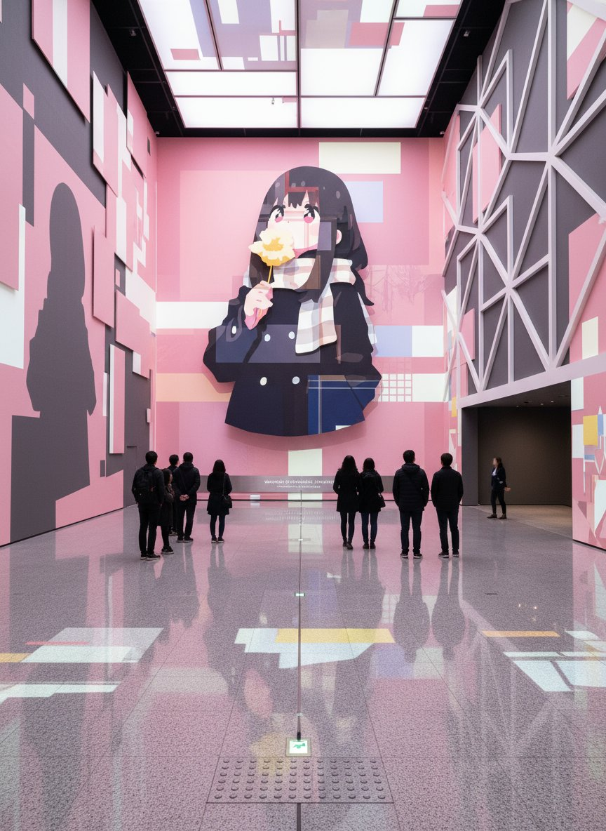 AI image generated from the “Contemporary Art Exhibition Space” prompt
