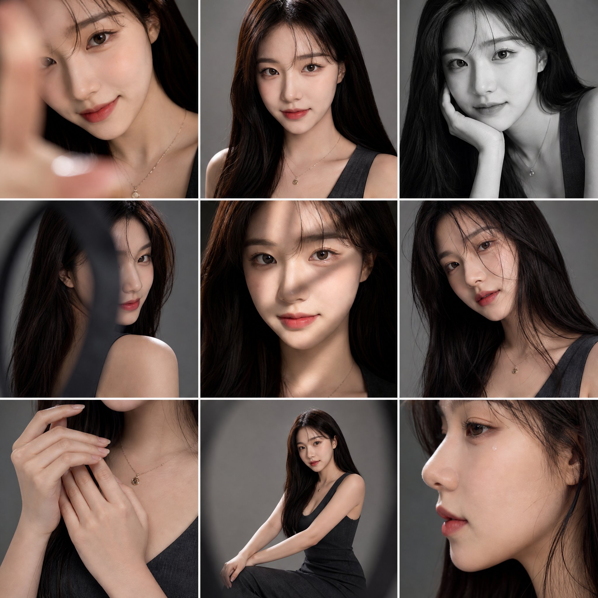 AI image generated from the “Cool Grey Editorial 3x3” prompt