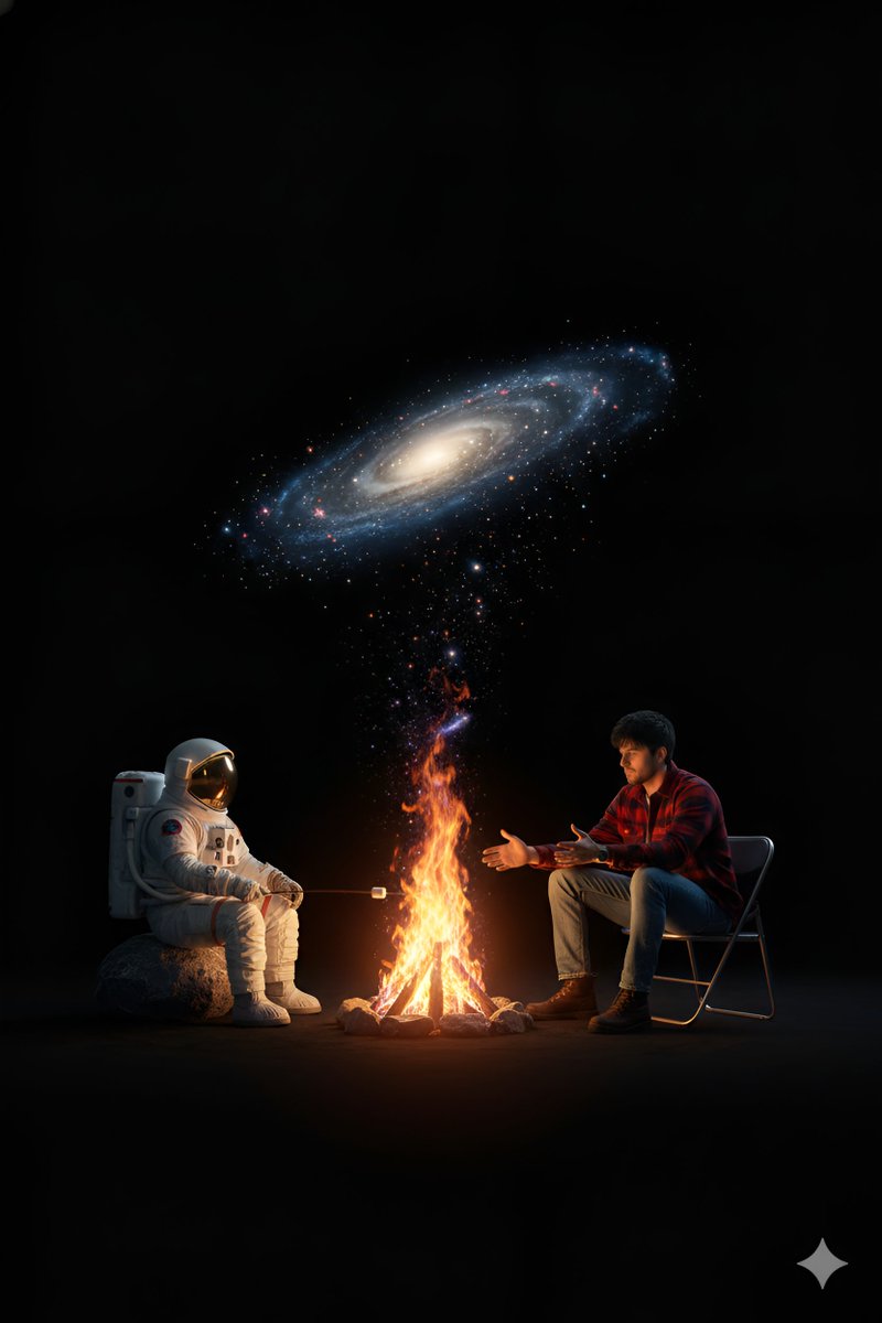 AI image generated from the “Cosmic Campfire Concept Art” prompt