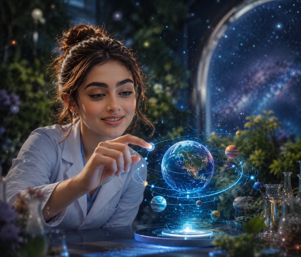 AI image generated from the “Cosmic Garden Fantasy Portrait” prompt