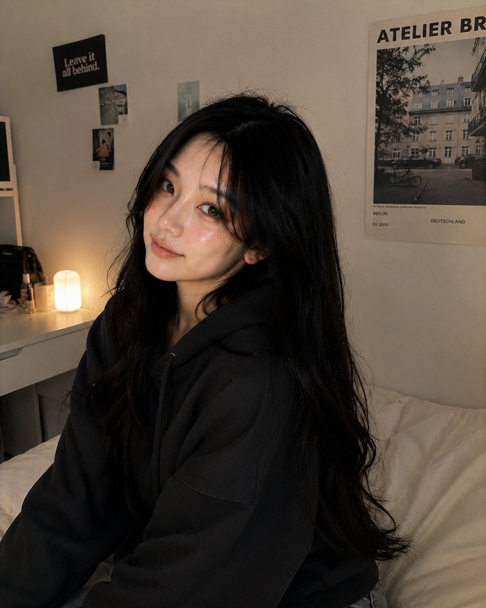 AI image generated from the “Cozy Bedroom Korean Girl Portrait” prompt