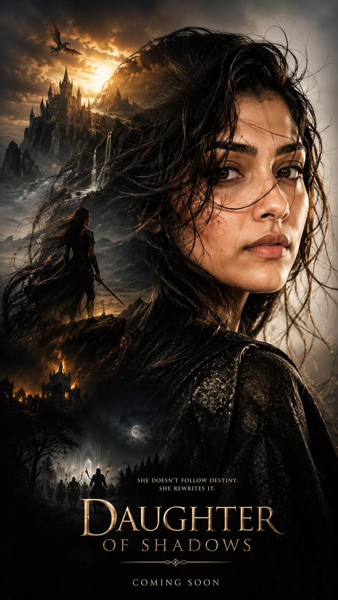 AI image generated from the “Dark Fantasy Double Exposure Poster” prompt