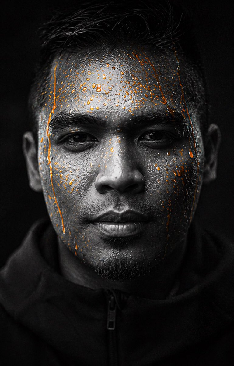 AI image generated from the “Dark Gatorade-Style Portrait” prompt