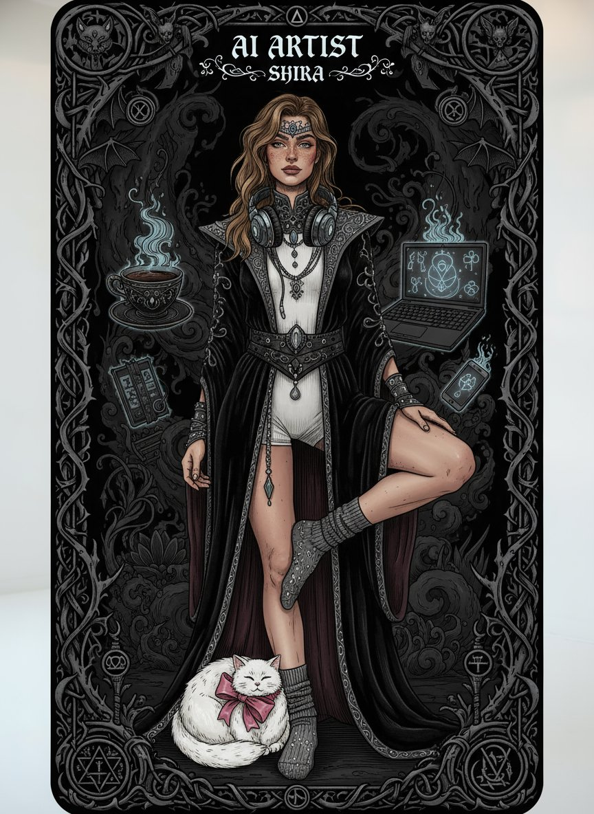 AI image generated from the “Dark Gothic Tarot Card” prompt