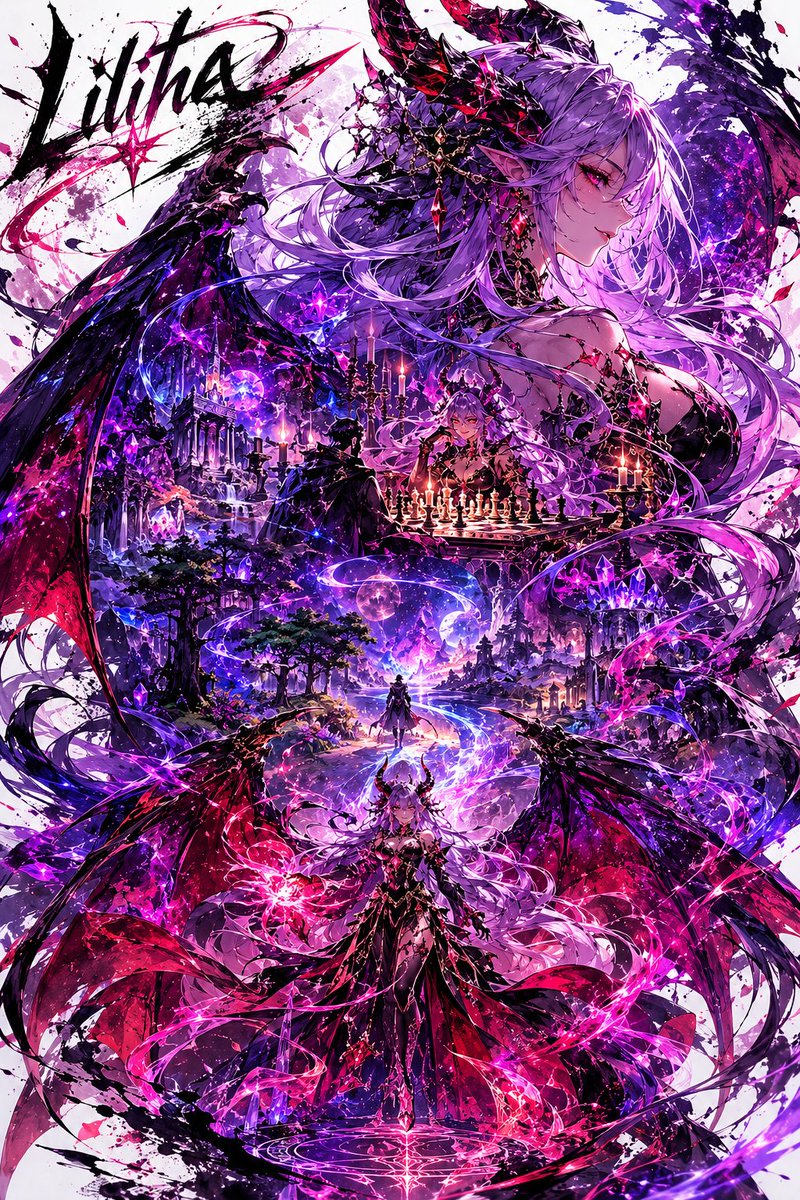 AI image generated from the “Demon Empress Lilitha Fantasy Poster” prompt