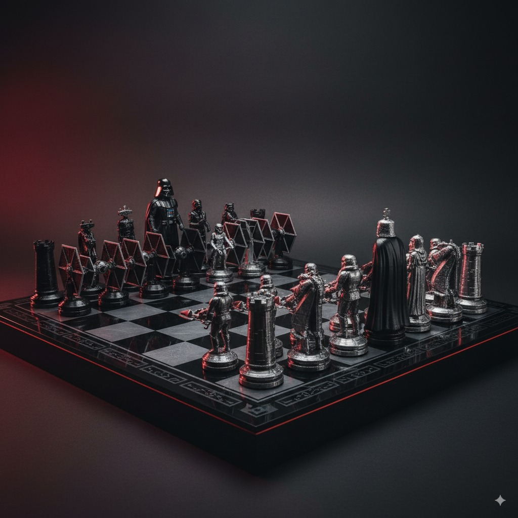 AI image generated from the “Design a Chess Set” prompt