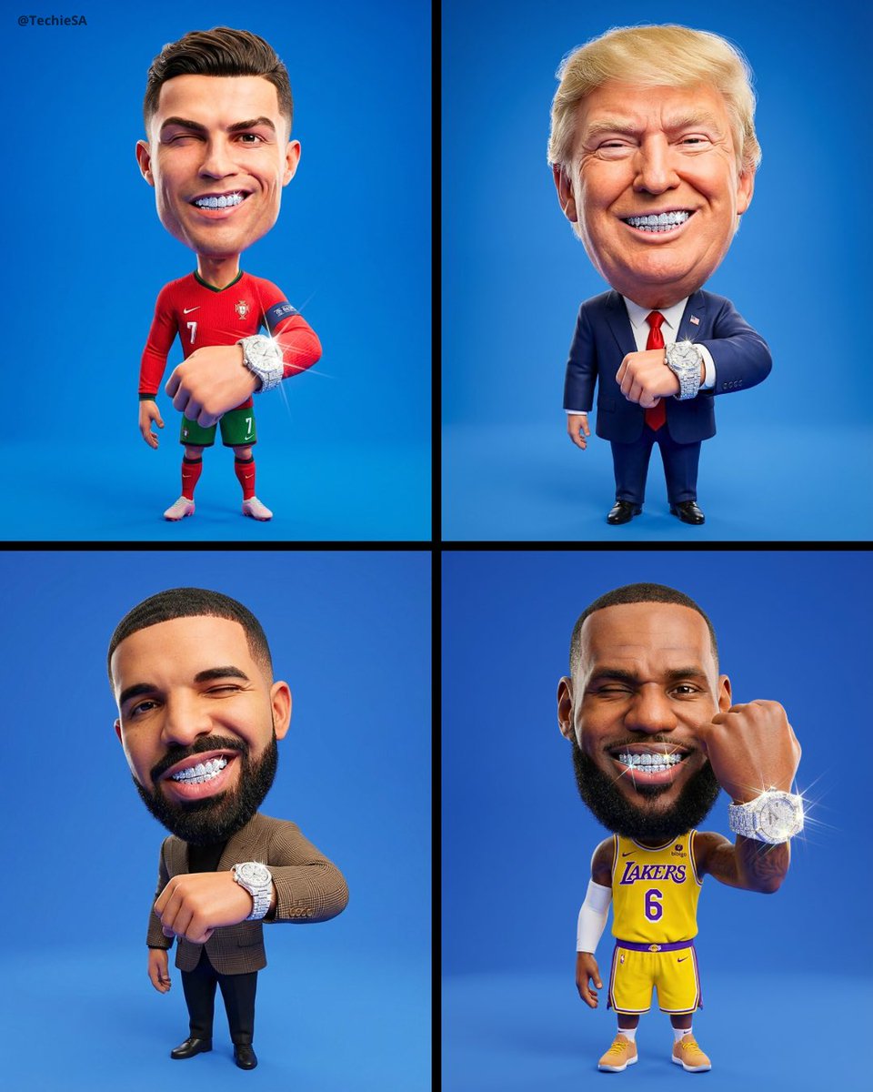 AI image generated from the “Diamond Grillz Caricature Figure” prompt