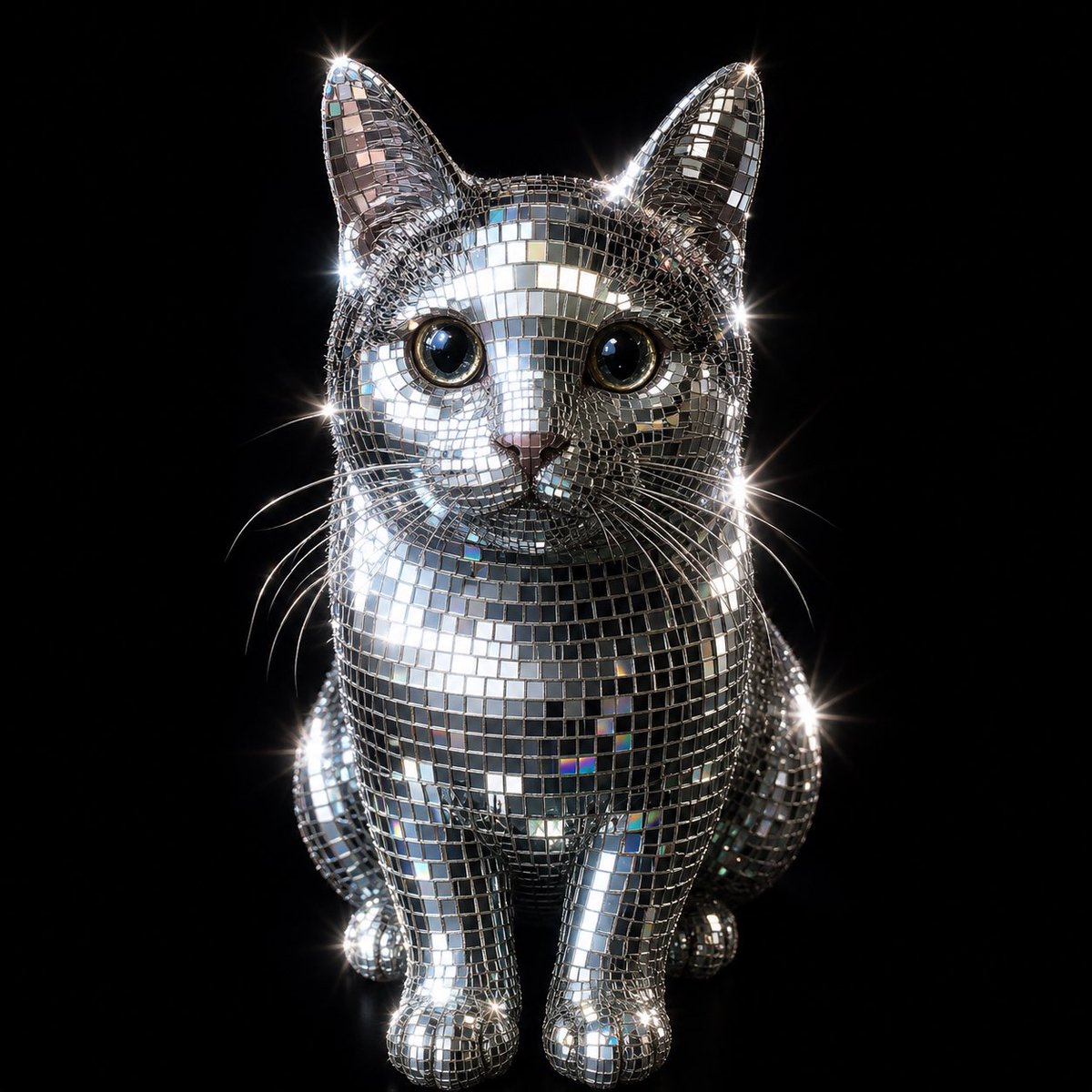 AI image generated from the “Disco Mirror Transformation” prompt