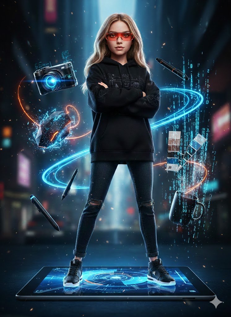 AI image generated from the “Doll-ification Concept Portrait” prompt
