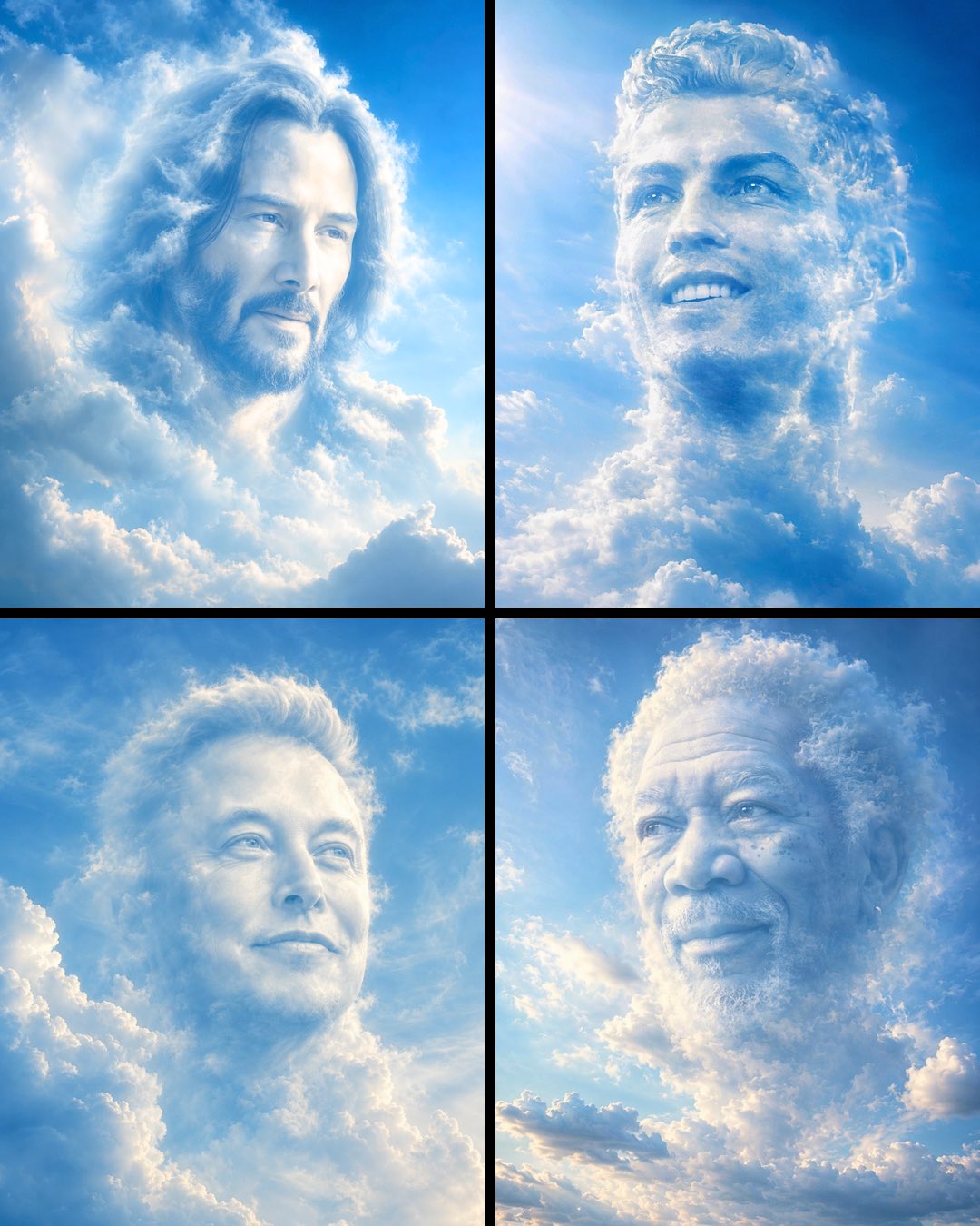 AI image generated from the “Dreamlike Cloud Face Portrait” prompt