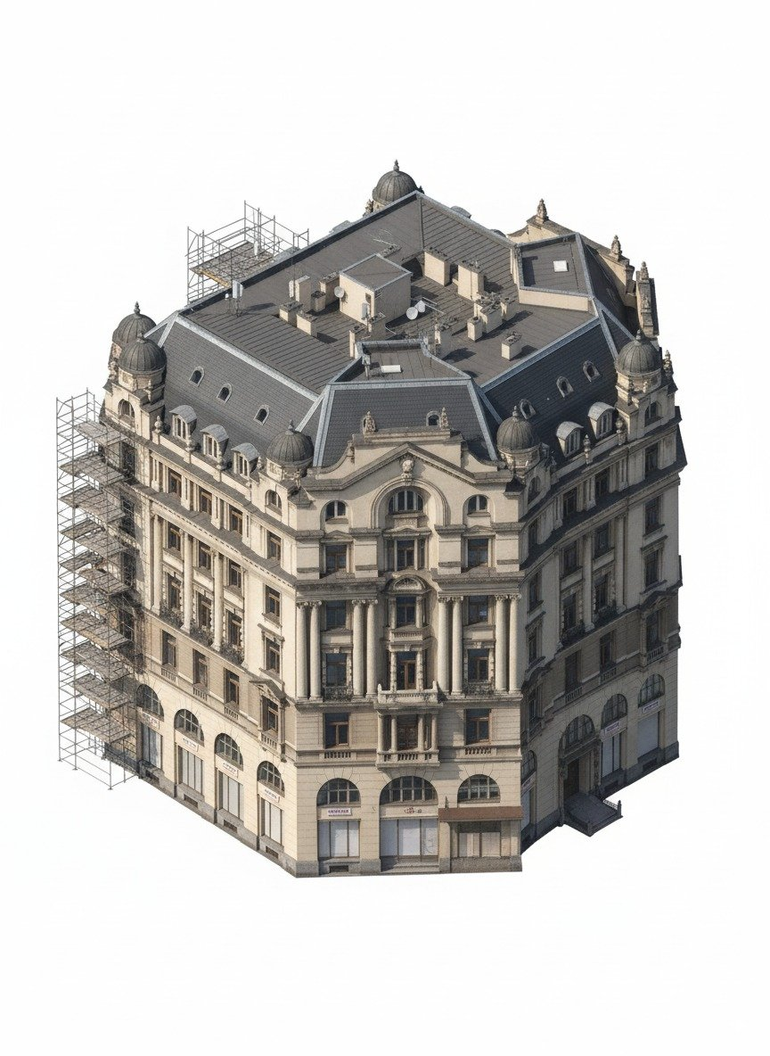 AI image generated from the “Extract 3D Buildings/Make Isometric Models” prompt