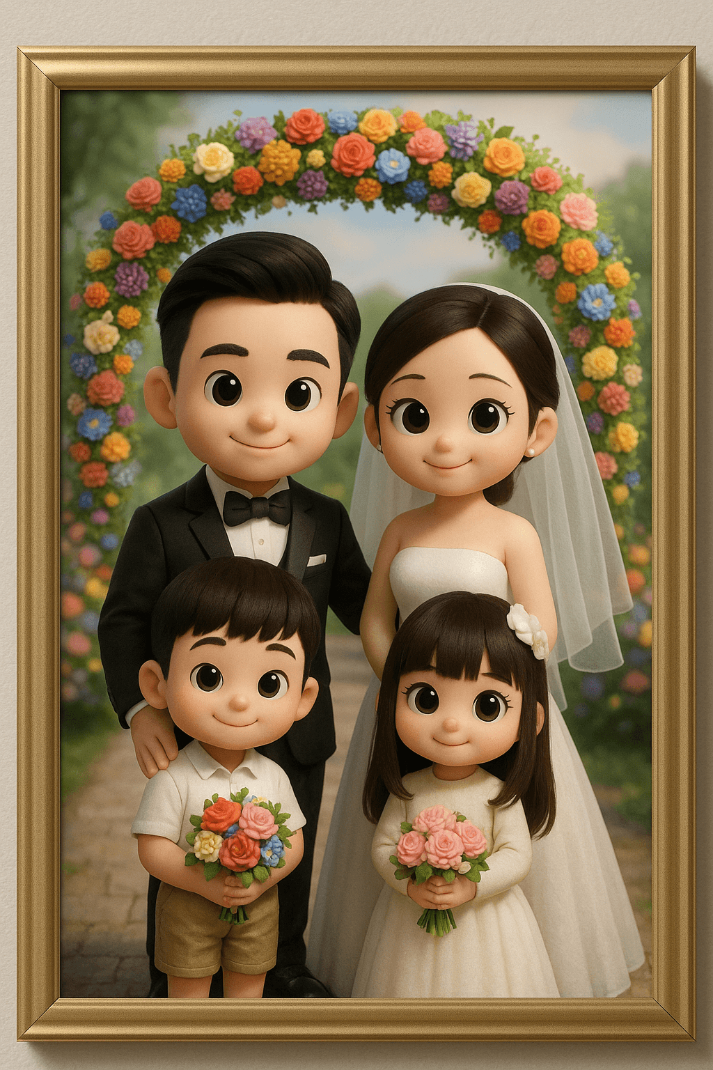 AI image generated from the “Family Wedding Photo” prompt