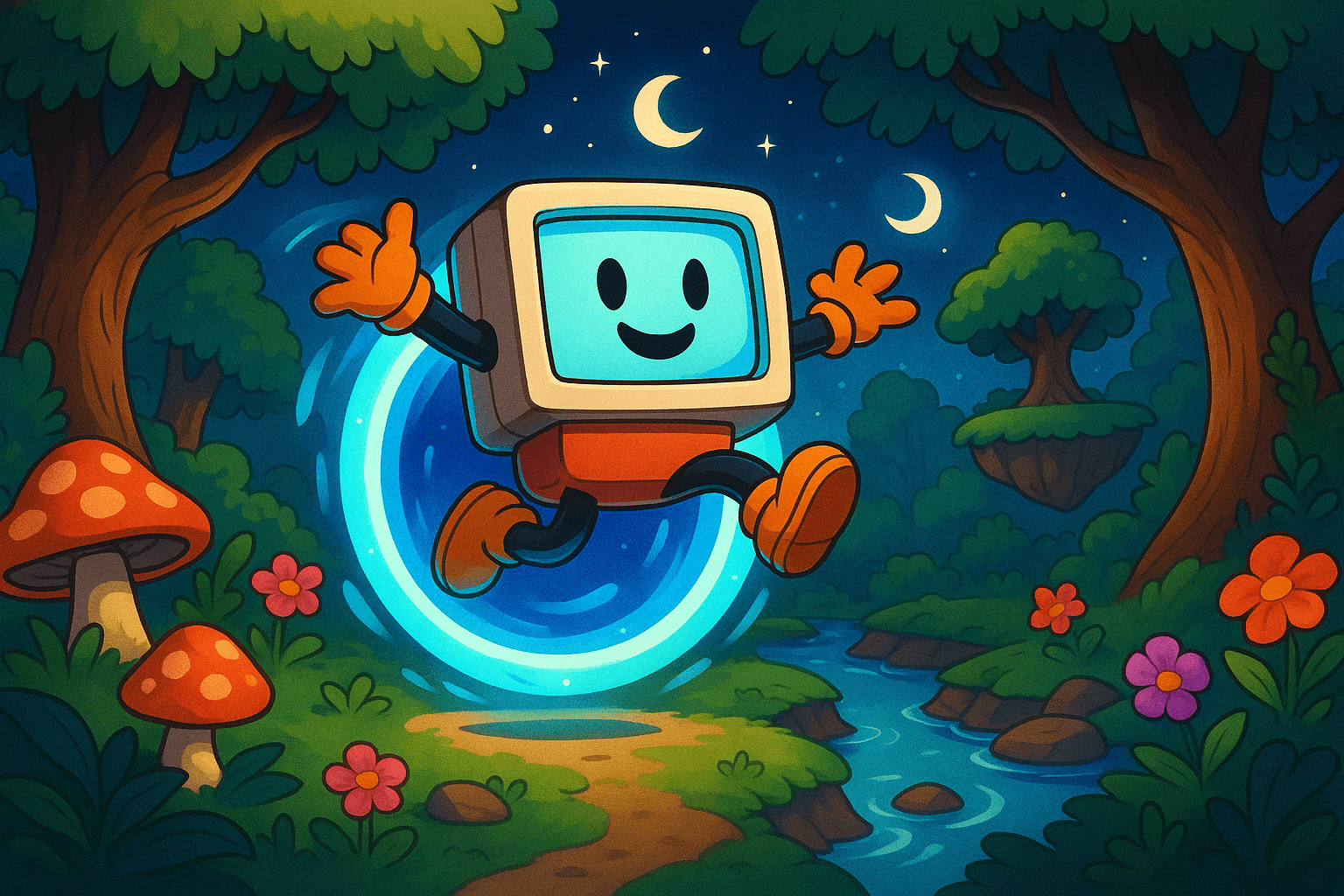 AI image generated from the “Fantasy Cartoon Illustration” prompt