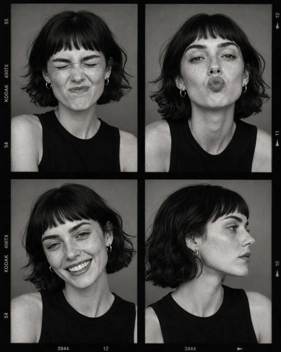 AI image generated from the “Fashion Casting Contact Sheet” prompt