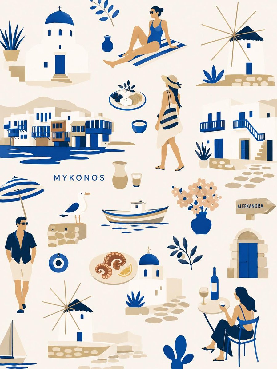 AI image generated from the “Flat-Vector City Lifestyle Collage” prompt