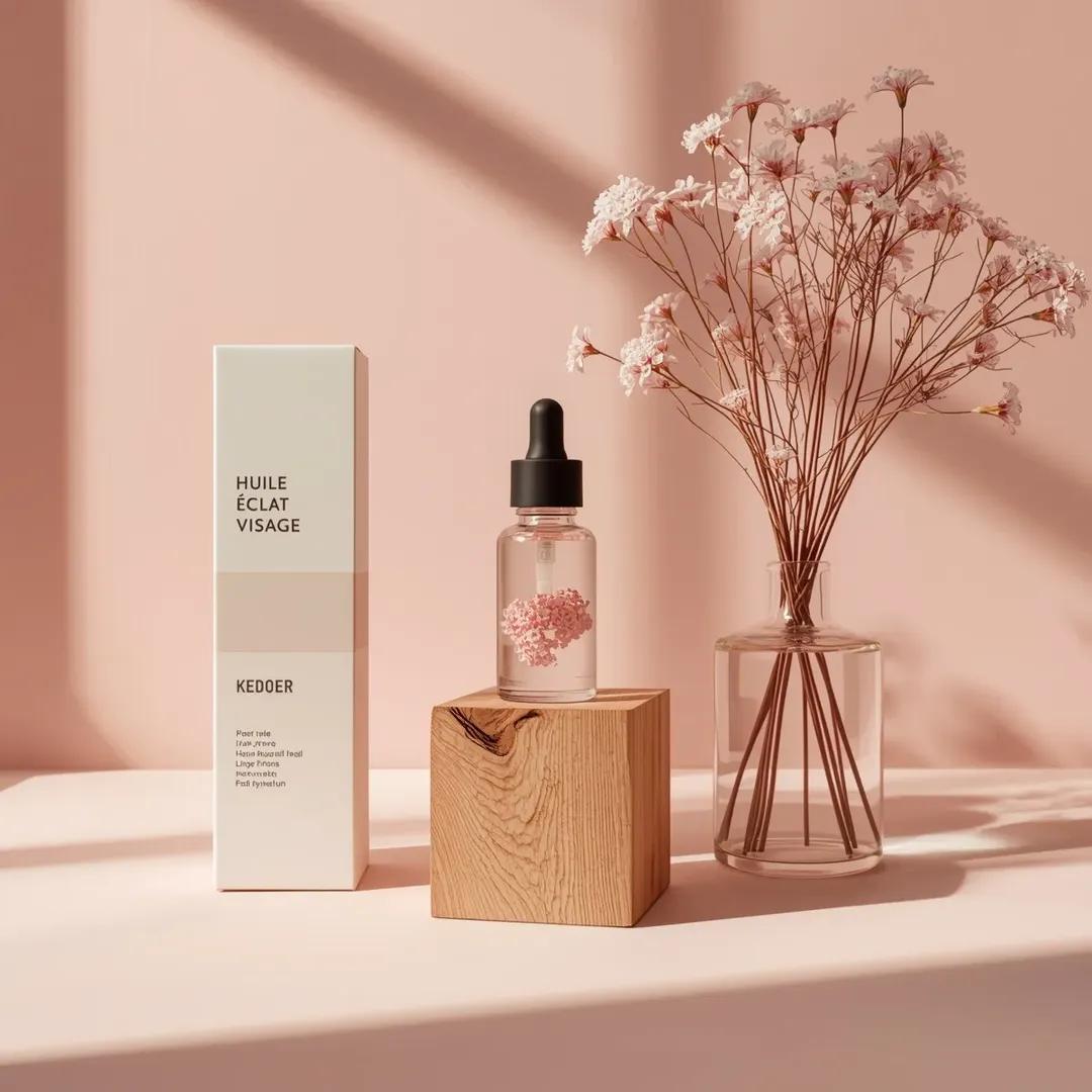 AI image generated from the “Floral Serum Product Shot” prompt