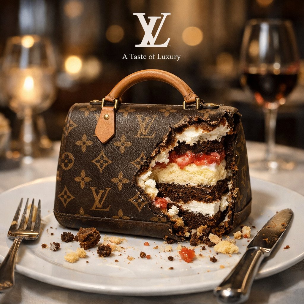 AI image generated from the “Food Ad Layered Dessert” prompt