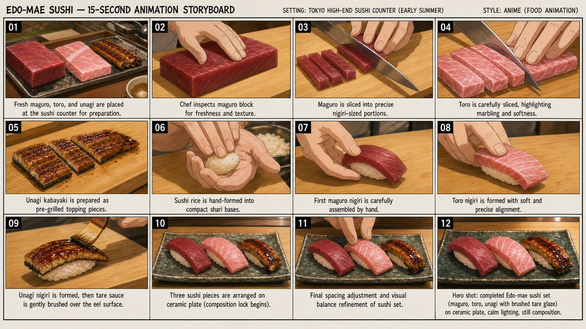 AI image generated from the “Food Anime Storyboard Generator” prompt