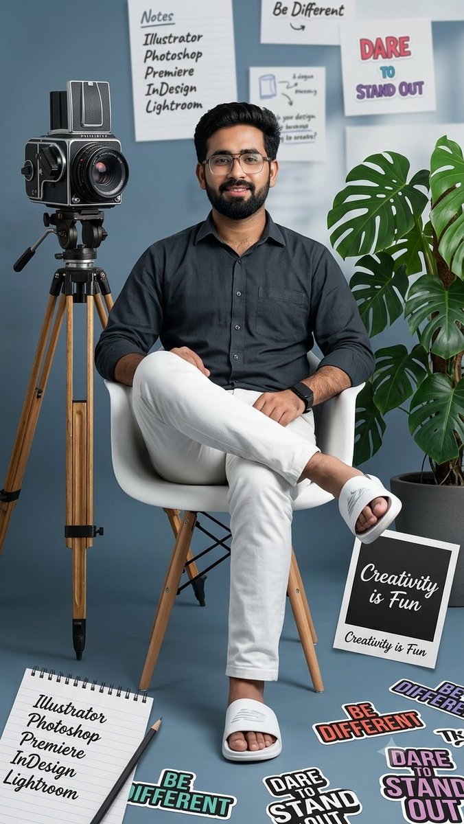 AI image generated from the “Full Shot Man White Chair” prompt