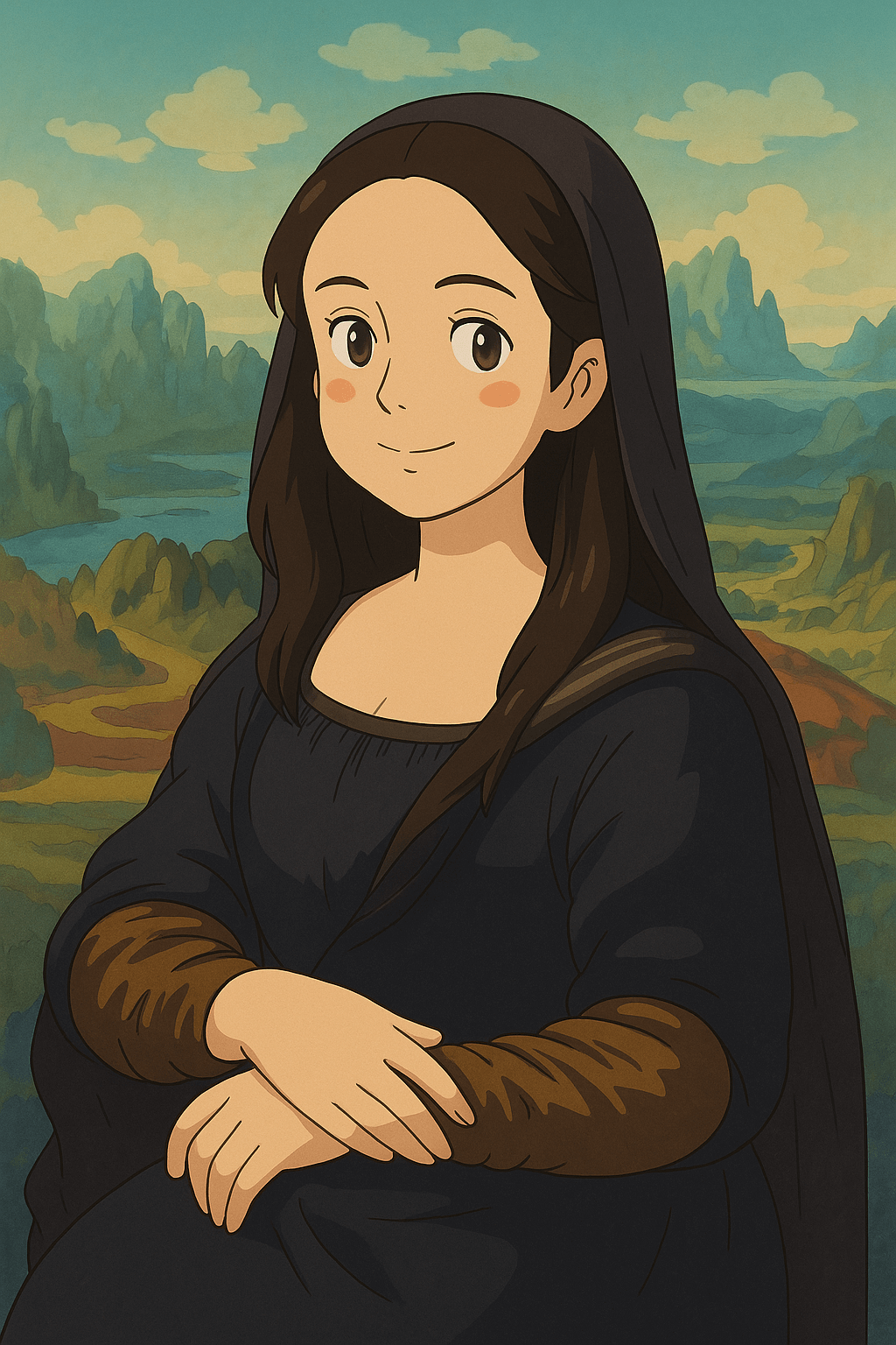 AI image generated from the “Ghibli Style” prompt