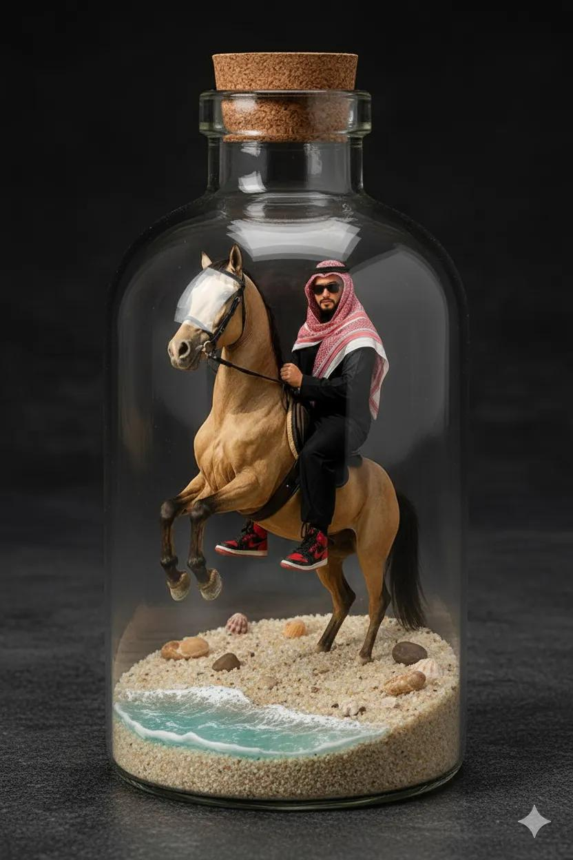 AI image generated from the “Glass Bottle Souvenir” prompt